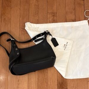 Coach Black Leather Shoulder Bag